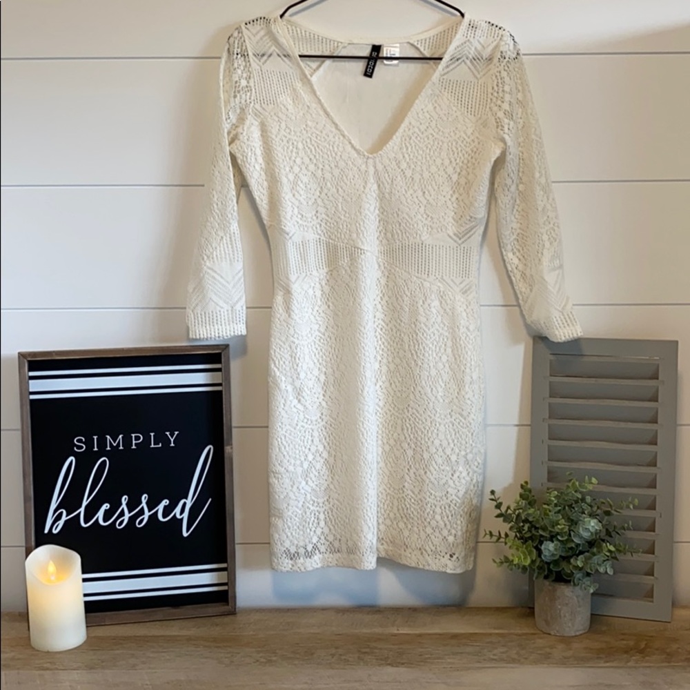 H&M Ivory Lace Dress